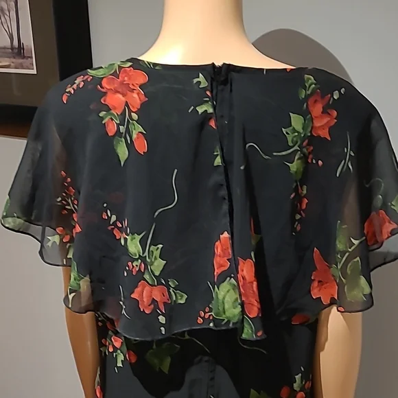 Hell Bunny Vixen Lily inspired sheer crepe dress size L - Picture 9 of 10